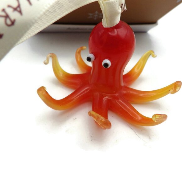 Hand Crafted Glass Octopus Ornament Mint in Box/ North Carolina Aquarium - Picture 3 of 7